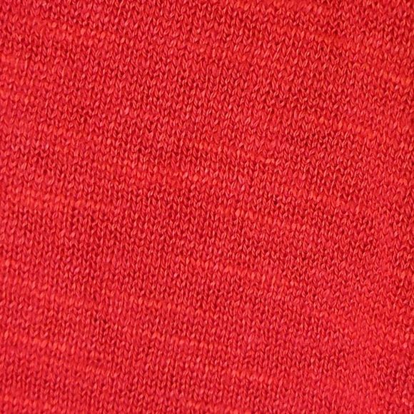 J Jill Linen Blend Tunic Top Womens S Petite Red Short Sleeve Vneck Button Front - Picture 5 of 10